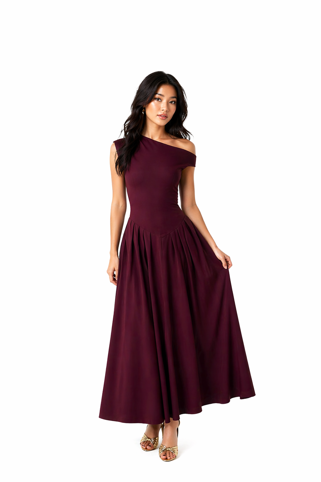 Abito con collo ampio Antonella