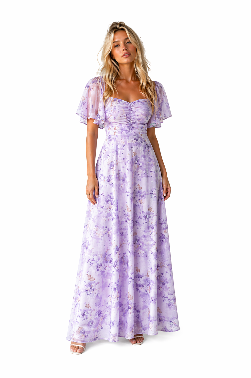 Vestito con stampa di farfalle Aurora