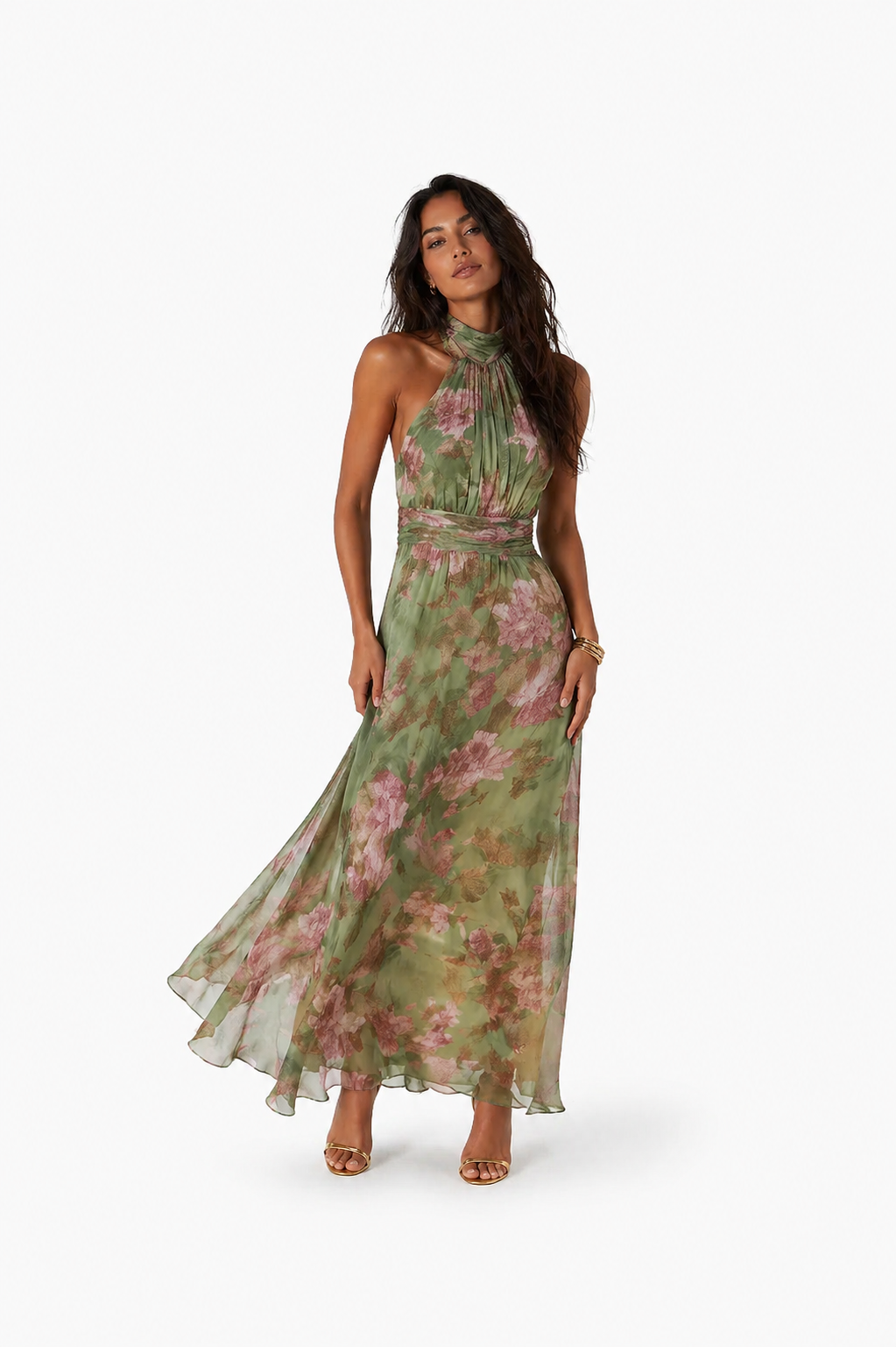 Elegante vestito estivo con stampa floreale - Cesella