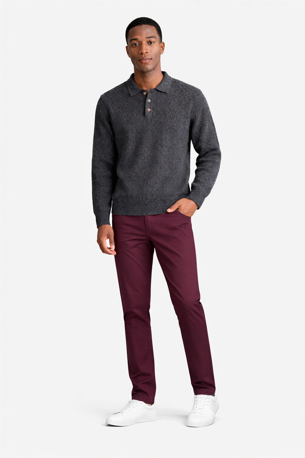 Pantalón elástico de punto Capri