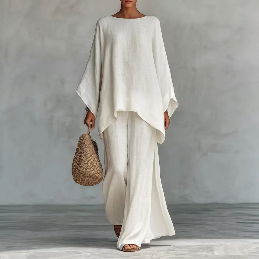 Conjunto de Dos Piezas con manga larga y pantalón ancho - Cristina