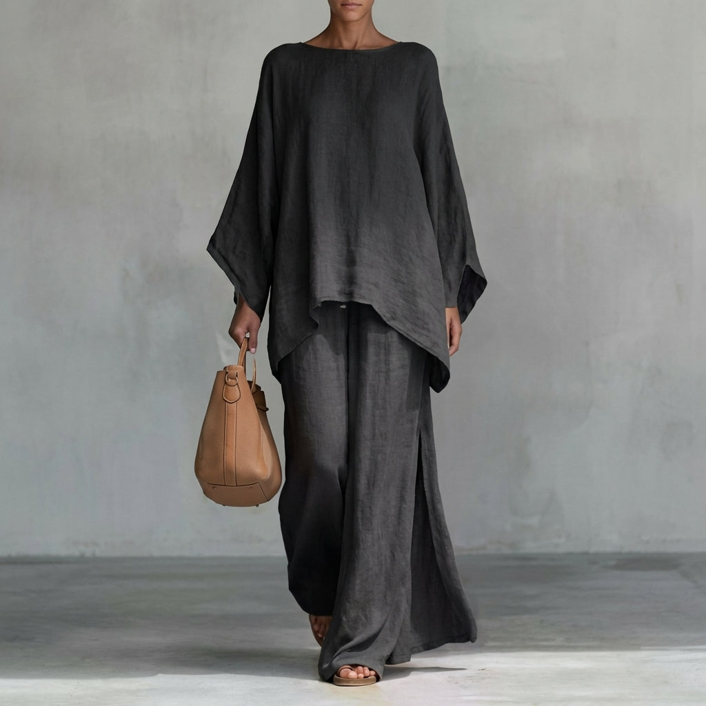 Conjunto de Dos Piezas con manga larga y pantalón ancho - Cristina