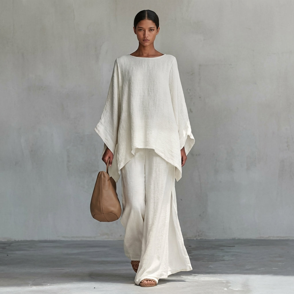 Conjunto de Dos Piezas con manga larga y pantalón ancho - Cristina